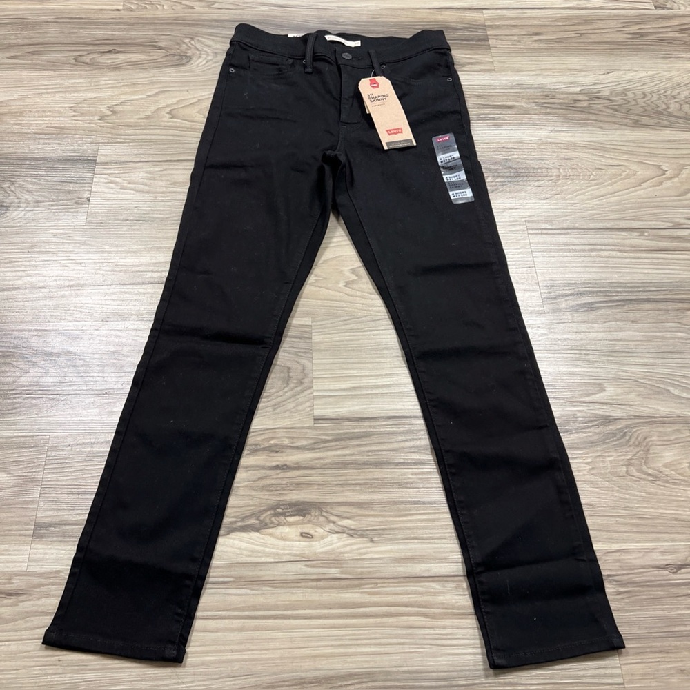 Levi's 311 Shaping Skinny Jeans HyperSoft Black Women's Size 4 Short W27xL28 $60